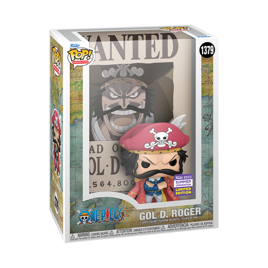 One Piece - Gol D Rogers Wanted Pop! Cover SDCC 2023 RS
