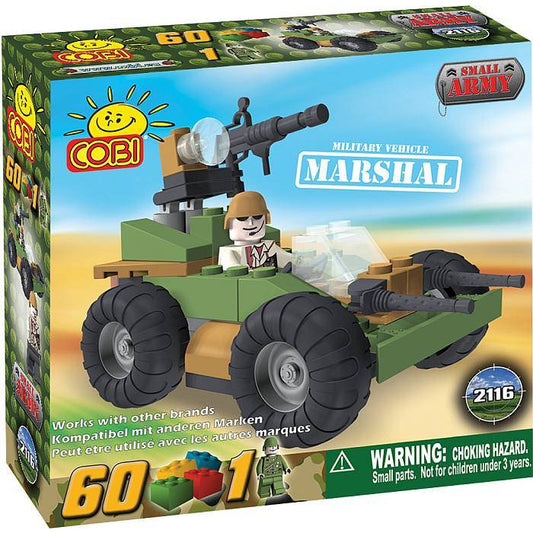 Small Army - 60 Piece Marshal Military Vehicle Construction Set