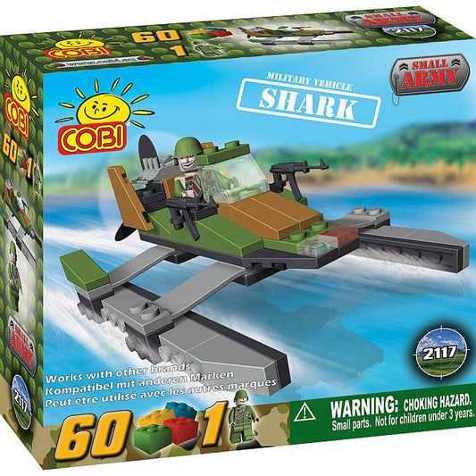 Small Army - 60 Piece Shark Military Vehicle Construction Set