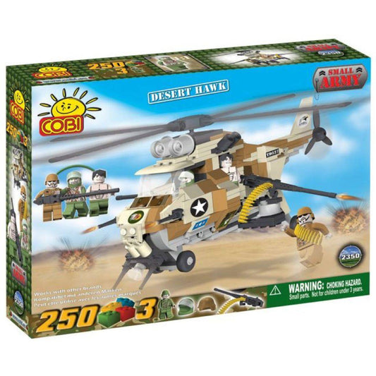 Small Army - 250 Piece Desert Hawk Military Helicopter Construction Set