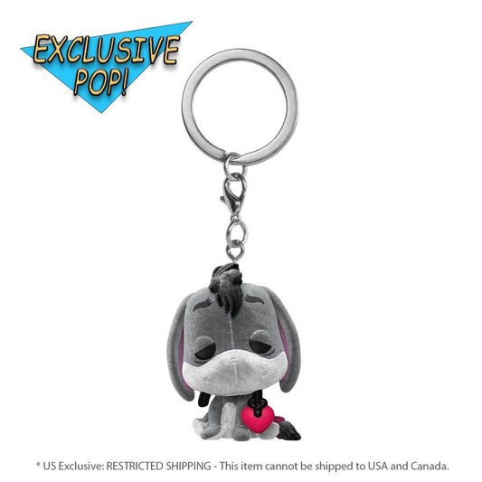 Winnie the Pooh - Eeyore with Heart Flocked US Exclusive Pop! Keychain [RS]