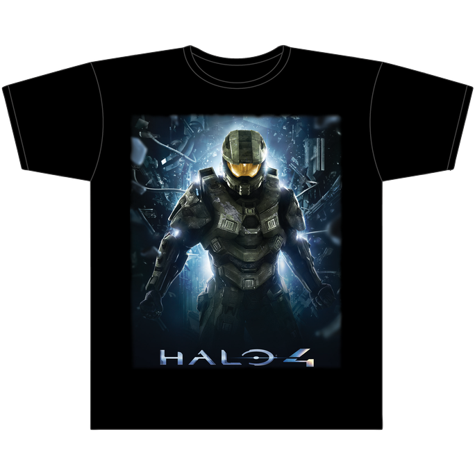 Halo 4 - Wake Up John Black Male T-Shirt XL