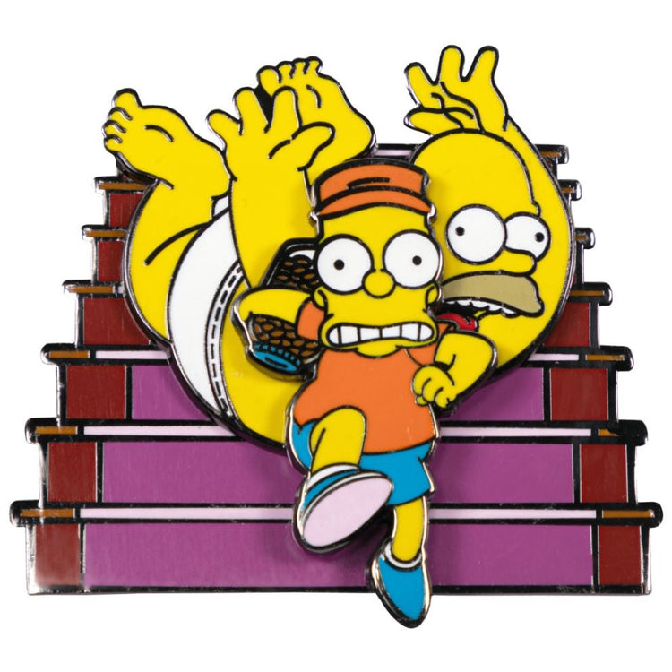 The Simpsons - Bart Raiding Homers Change Jar Spinning Enamel Pin