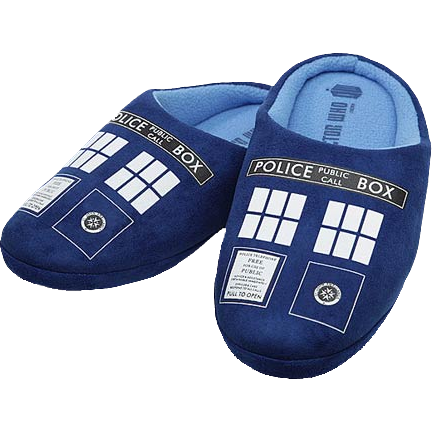Doctor Who - TARDIS Printed Slippers Ladies 10